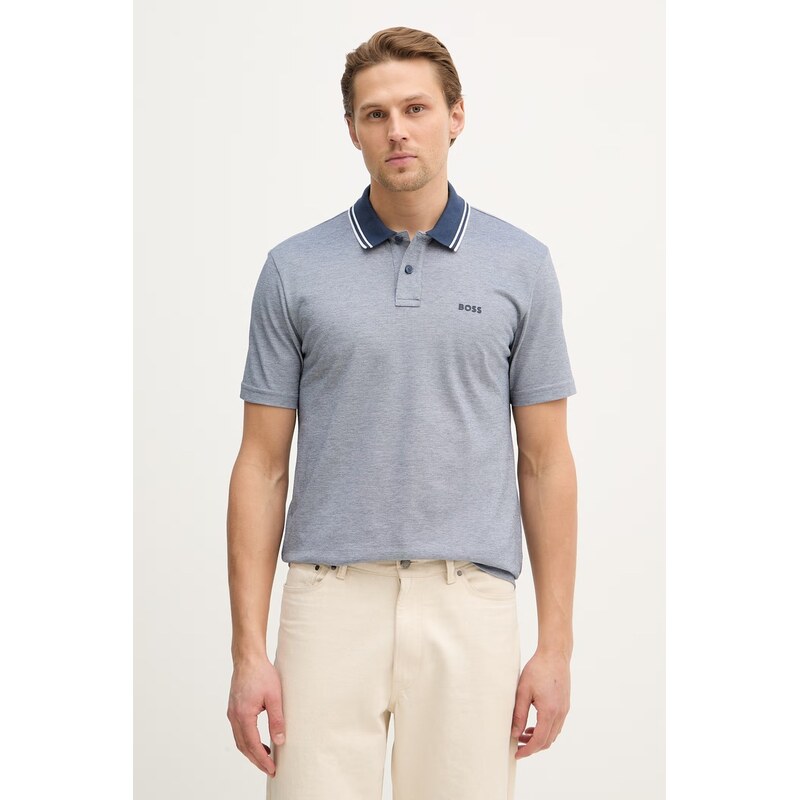 BOSS Orange polo pánské bavlněné PeoxfordNew