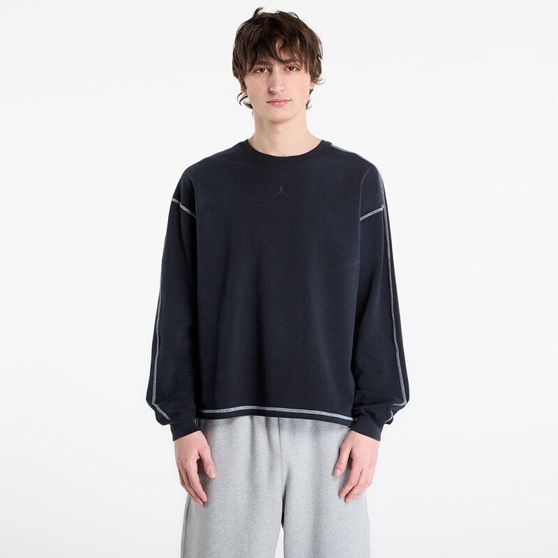 Mikina Jordan Flight Mens Heavyweight Long-Sleeve Top Black/