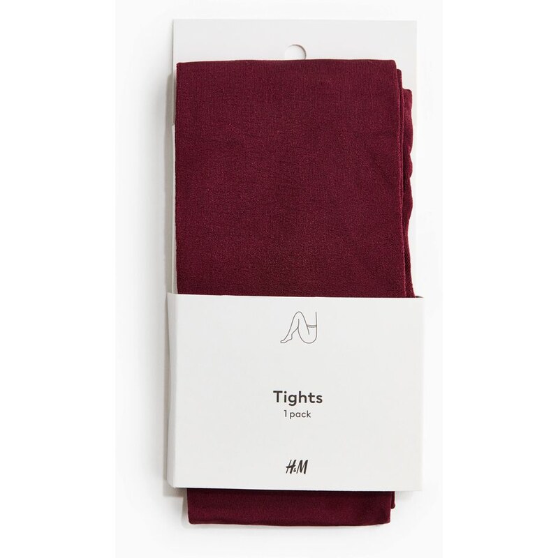 H&M - Třpytivé punčocháče - červená 112467101