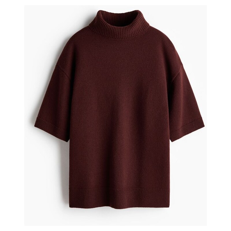 H&M - Vlněný svetrs rolákem - béžová 112467087
