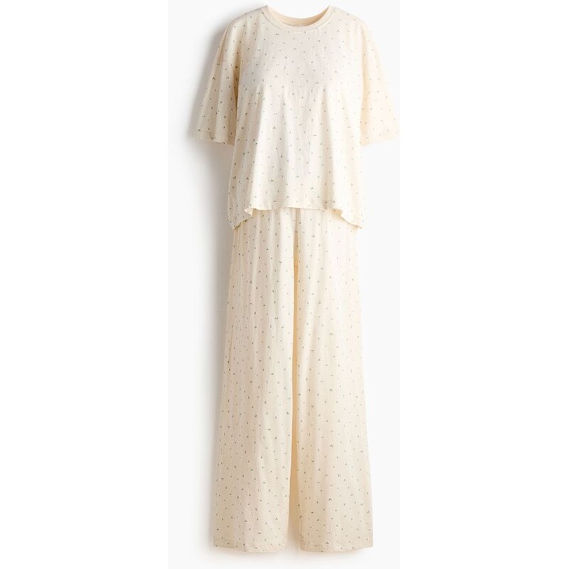 H&M - MAMA Bavlněné pyžamo Before & After - bílá 112467134