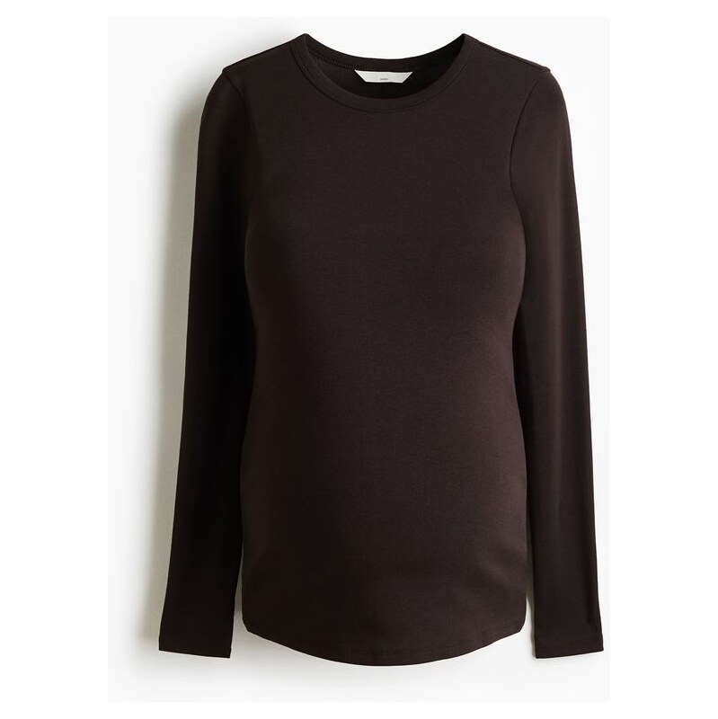 H&M - MAMA Trikos dlouhým rukávem - Tmavě Hnědá