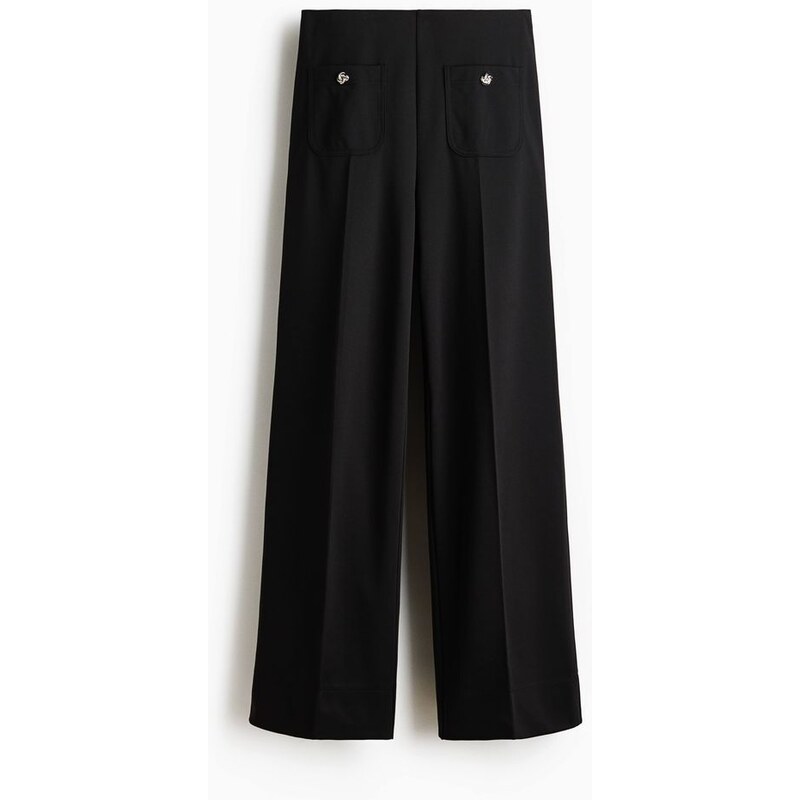 H&M - Kalhotys rovnými nohavicemi - Černá