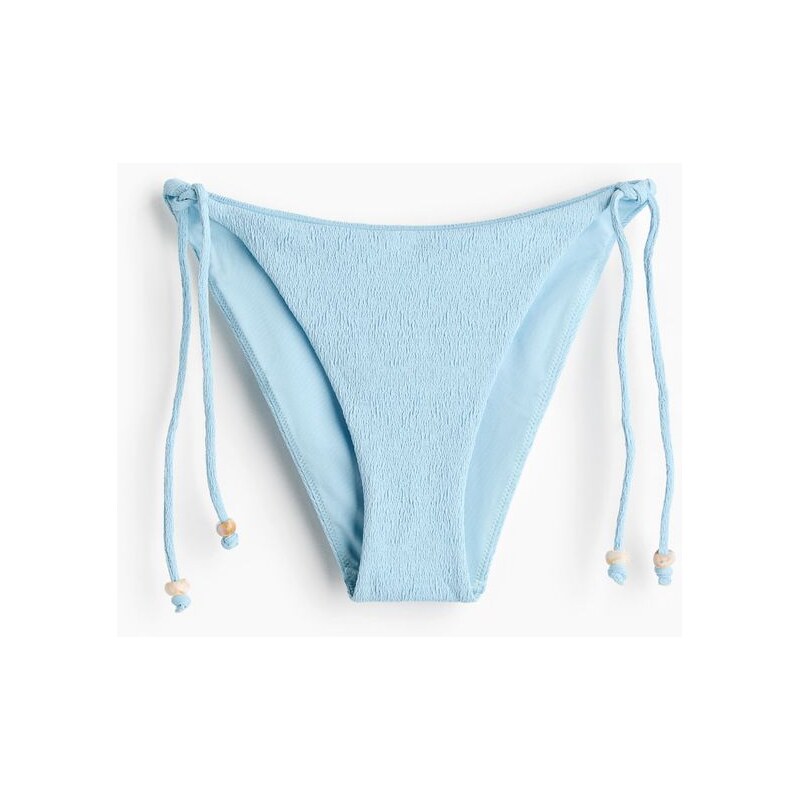 H&M - Zavazovací bikinové kalhotky tanga - Bleděmodrá