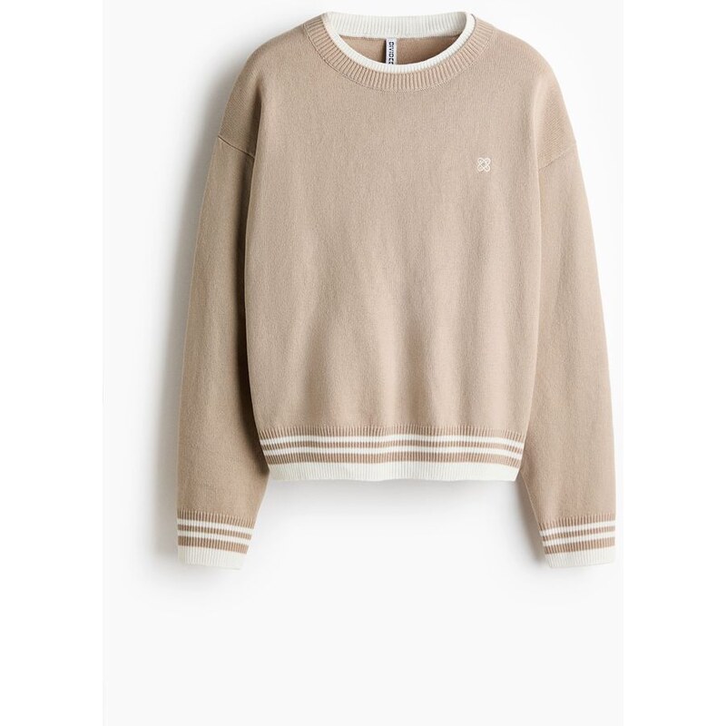 H&M - Svetrs efektem vrstvení - Béžová