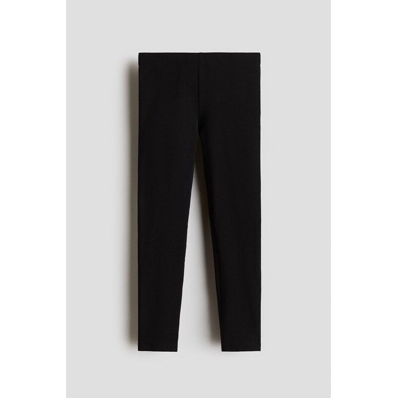 H&M - Bavlněné legíny - Černá