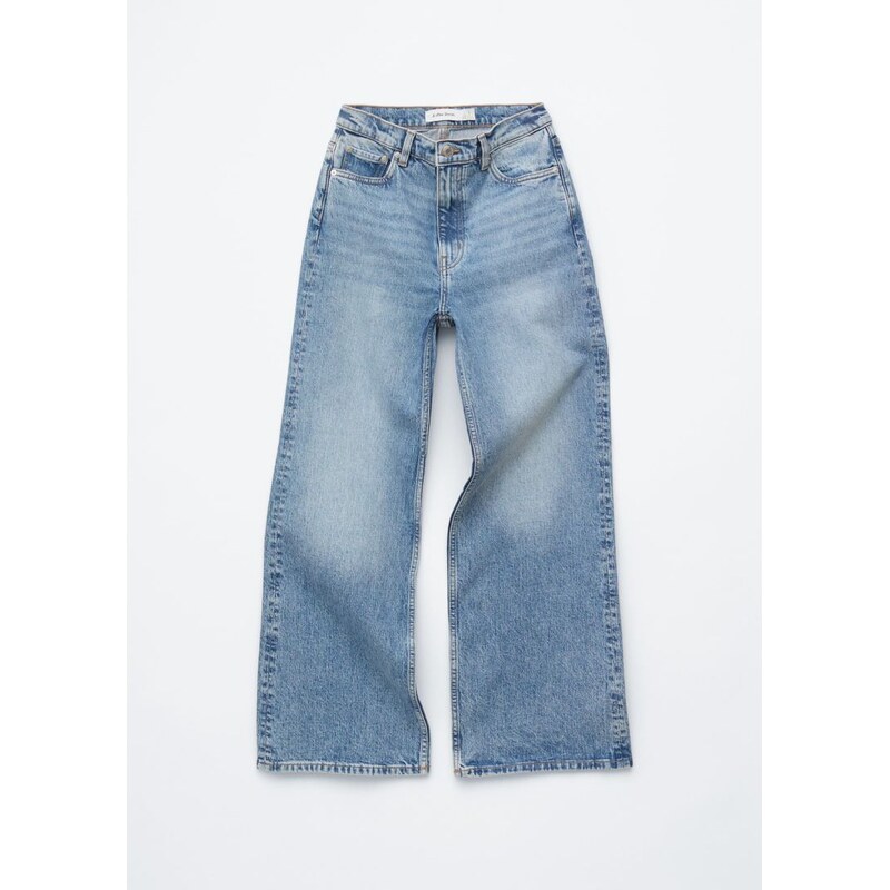 H&M - Džínys širokými nohavicemi - modrá 108131589