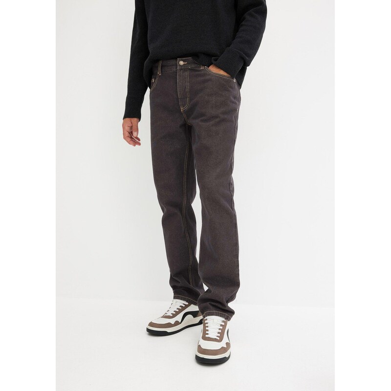 bonprix Džíny Regular Fit, Straight hnědá Muž