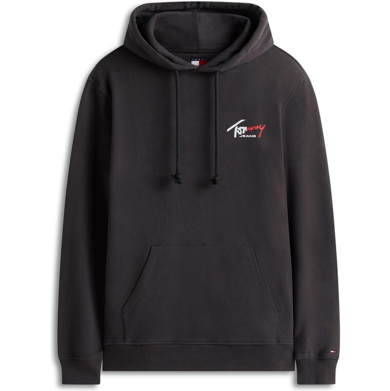 Tommy Jeans Mikina červená / černá / bílá