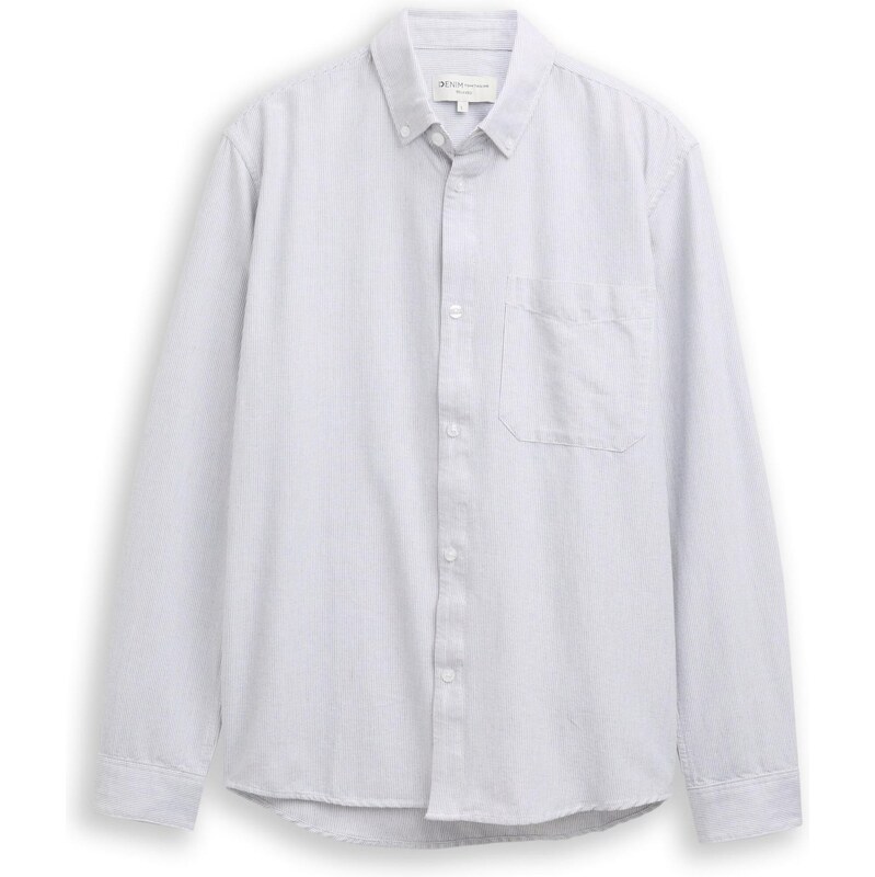 TOM TAILOR DENIM Košile světle šedá / černá