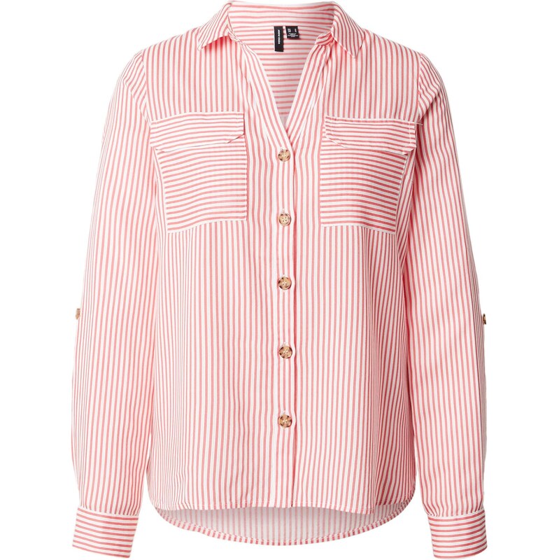 VERO MODA Halenka VMBumpy korálová / bílá