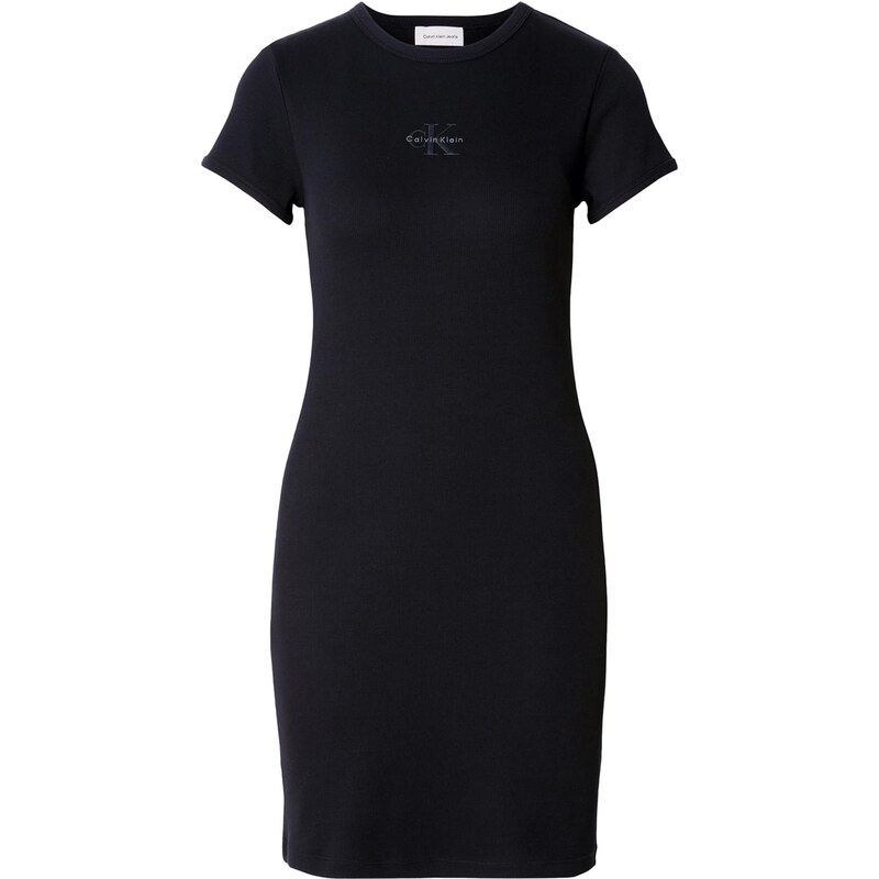 Calvin Klein Jeans Šaty Monologo Mini šedá / černá