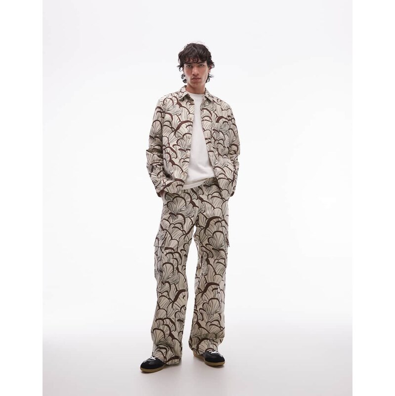 Double A By Wood Wood Robert cargo trousers co-ord in all over