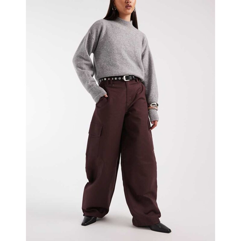 ASOS DESIGN balloon trousers with utility pocket details in