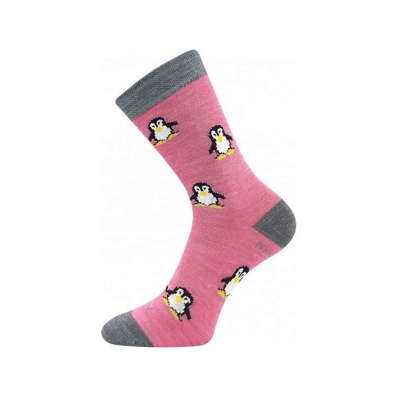 PENGUINIK teplé veselé merino ponožky VoXX 100363629