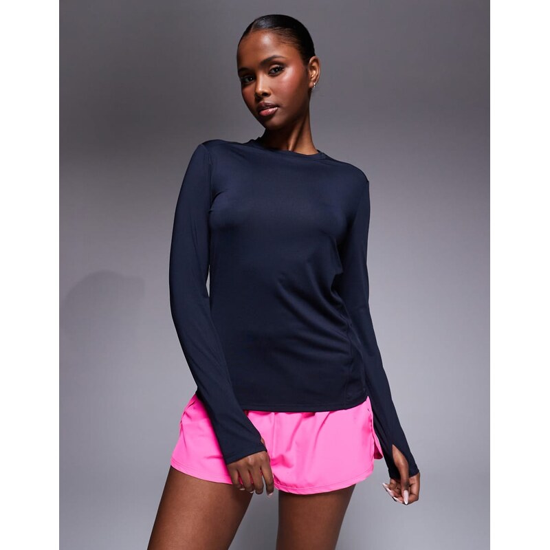 4505 Icon active quick dry long sleeve running top in midnight