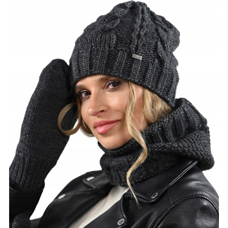 Fashionweek Dámský set čepice a šála cashmere touch AL-A10 112478461