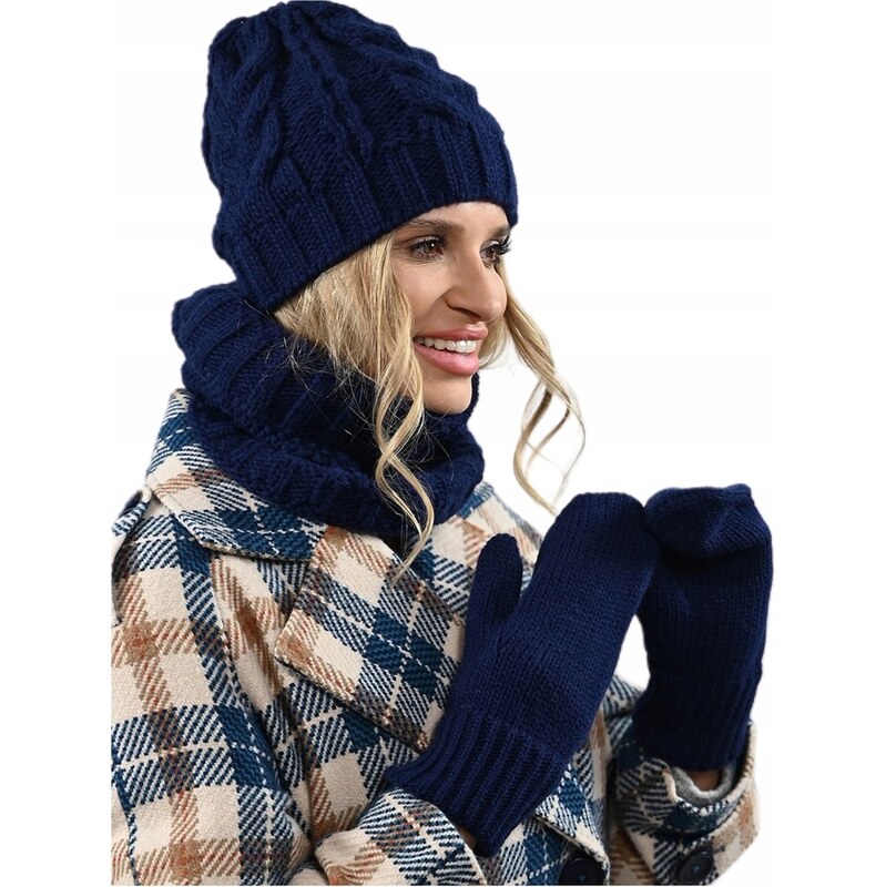 Fashionweek Dámský set čepice a šála cashmere touch AL-A10 112478463