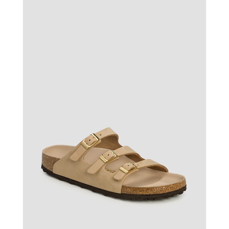 Béžové Dámské Pantofle Birkenstock Florida Fresh Lenb 112539131