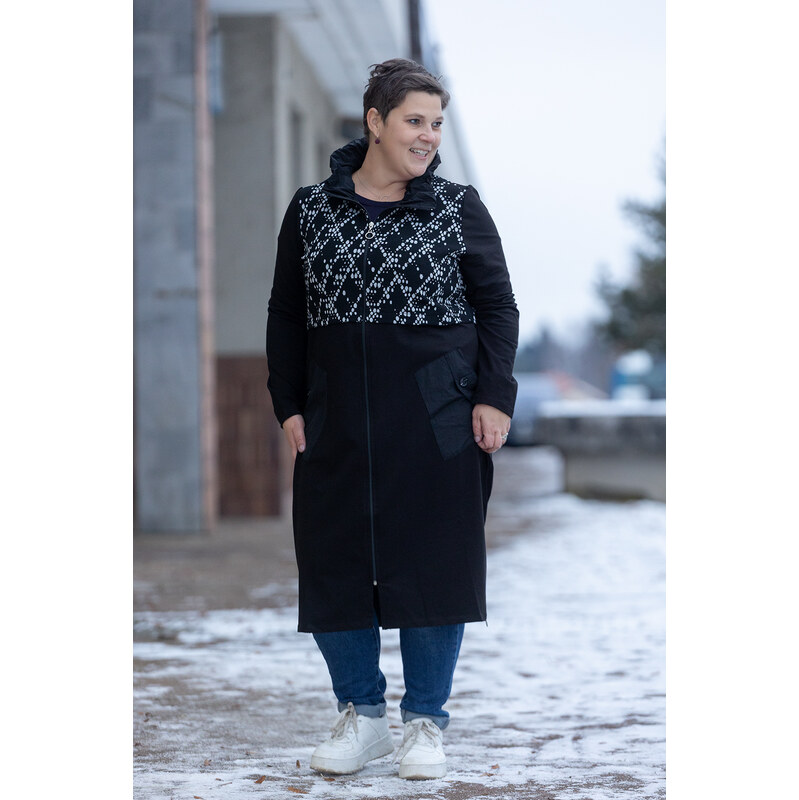 GORGO Elegantní kardigan SEIDY [G_1709] Barva: Černá, Velikost: 44 112478558