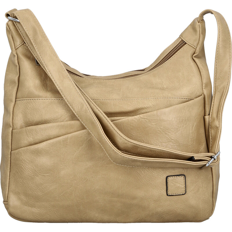 Amalia Stylová dámská koženková crossbody kabelka Gianni, béžová