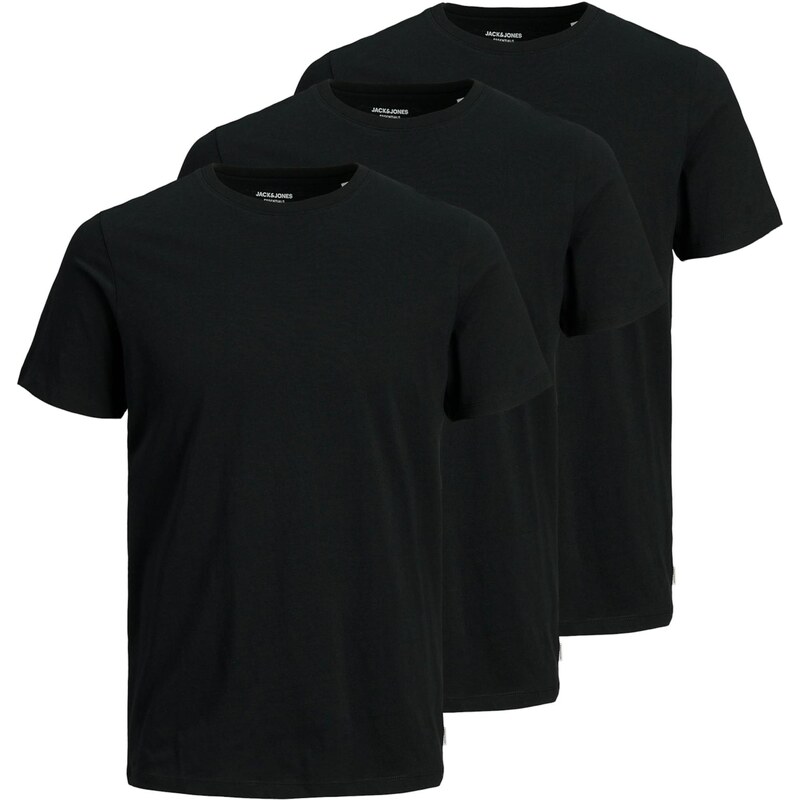 JACK & JONES Tričko černá / bílá