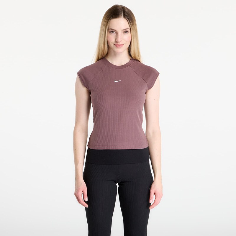Top Nike Sportswear Chill Knit Womens Tight Short-Sleeve Ribbed