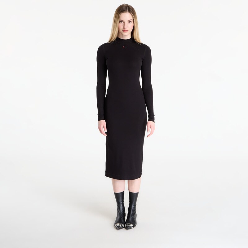 Šaty DIESEL D-Mokky-Ls-Microdiv Dress Black XS 112485647