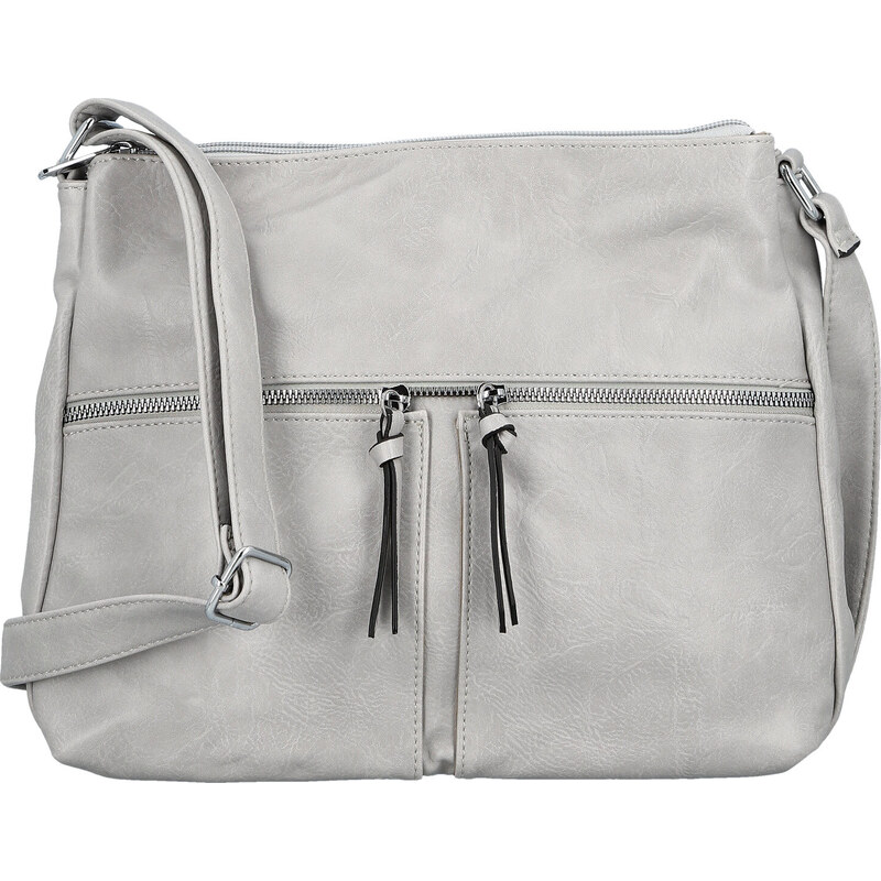 Dámská crossbody kabelka světle šedá - Firenze Bessy šedá