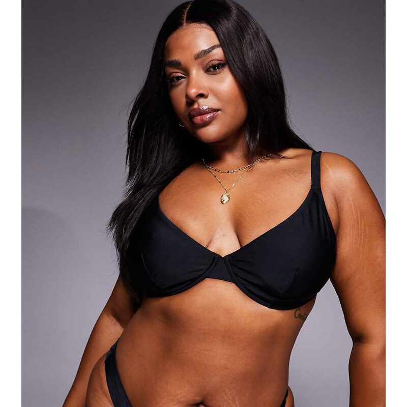 ASOS Curve ASOS DESIGN Curve Maya Mila underwire bikini top in