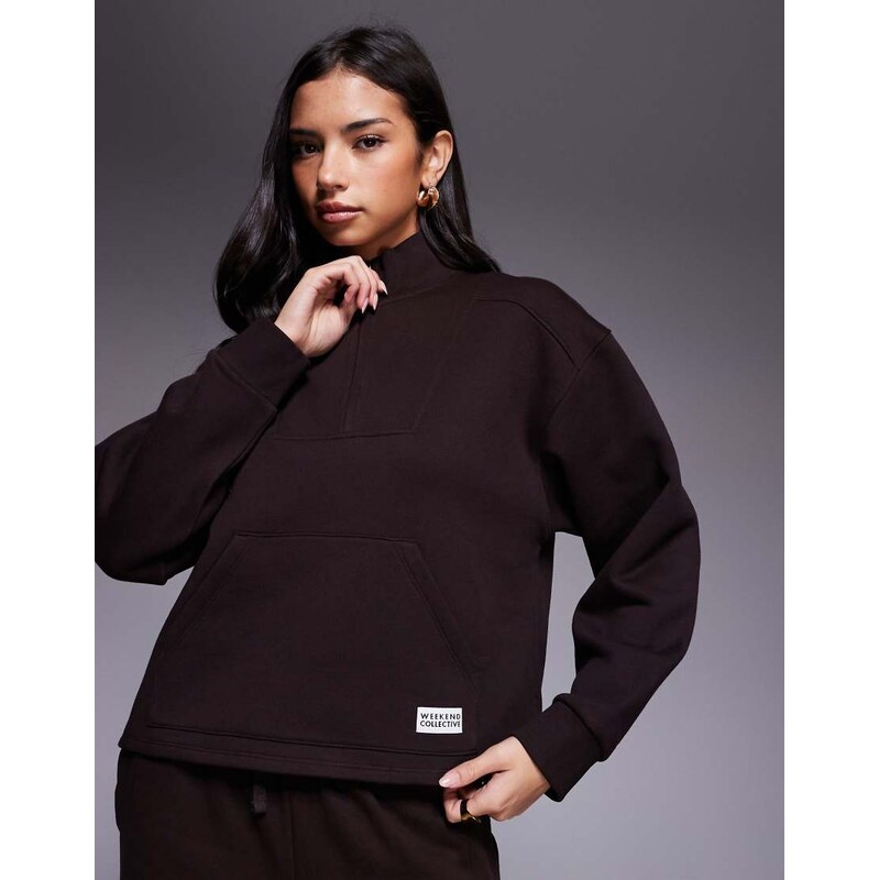 ASOS Weekend Collective Weekend Collective heavyweight co-ord half zip 112484514