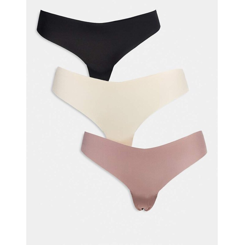 Dorina Airlite 3 pack no vpl thong in multi