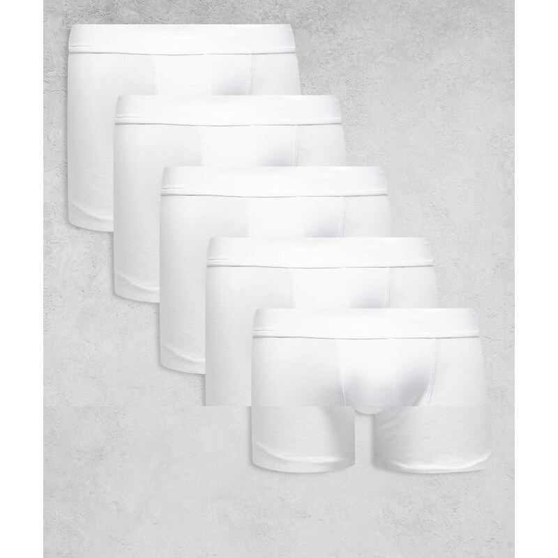 New Look 5 pack trunks in white