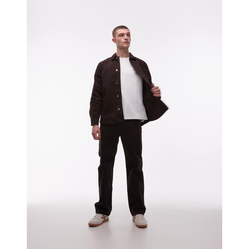 Lacoste jeans co-ord in brown