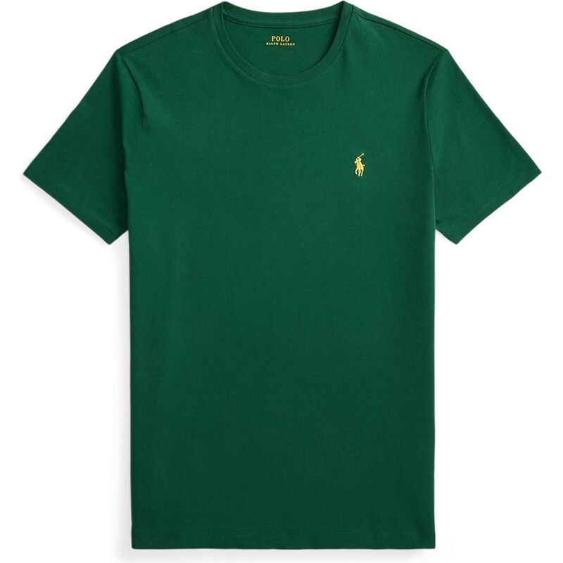 Polo Ralph Lauren Tričko zlatá / tmavě zelená
