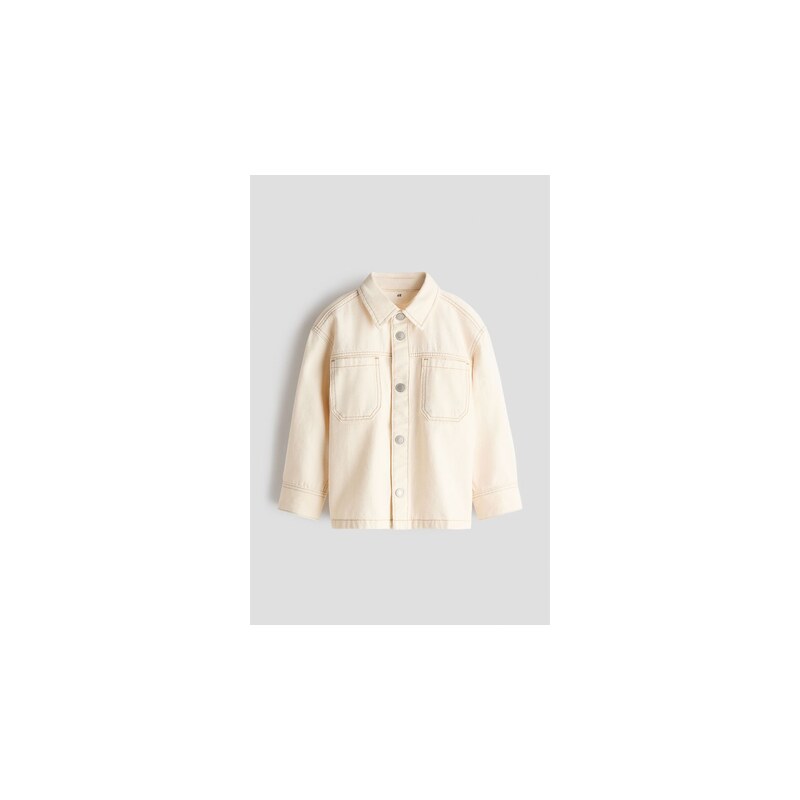 H&M - Džínová svrchní košile - Krémová