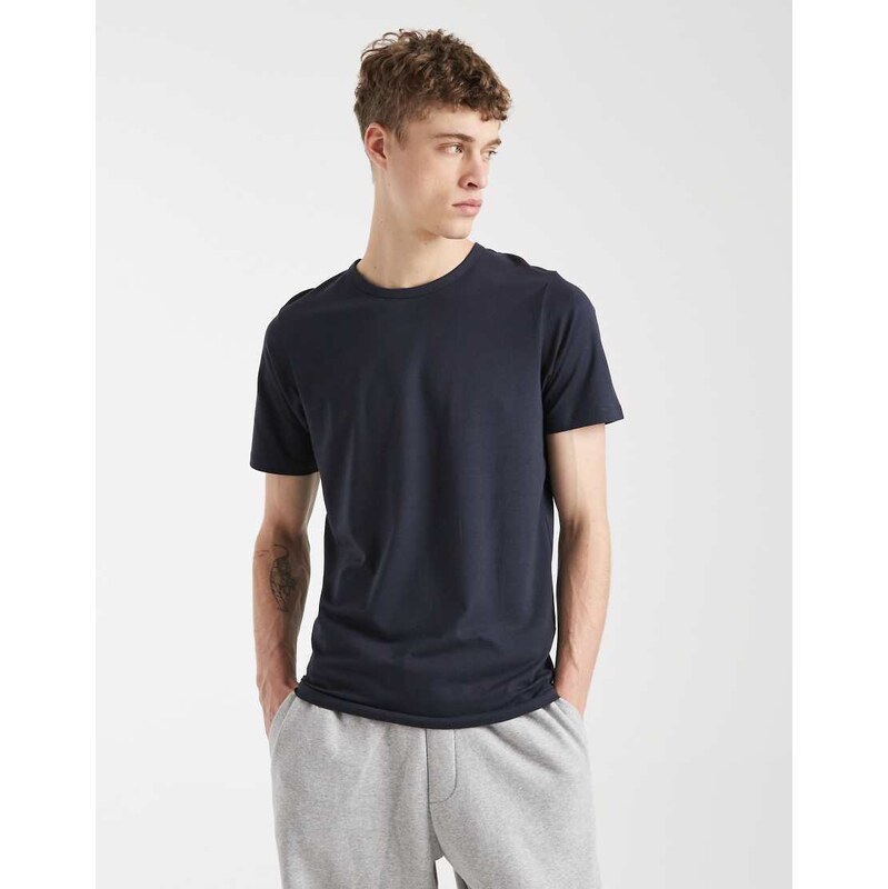 Jack & Jones short sleeve slim fit t-shirt in navy