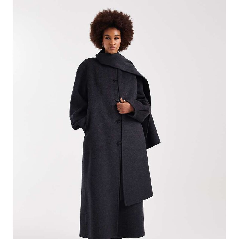 ASOS Tall ASOS DESIGN Tall premium wool rich longline coat with 112508649