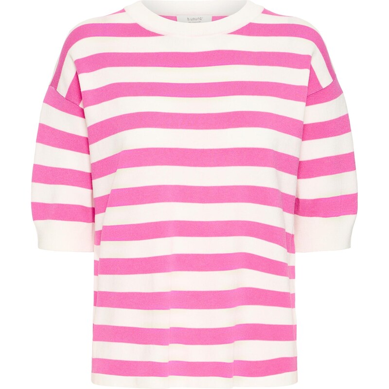 b.young Svetr BYMMORLA pink / bílá 112490242