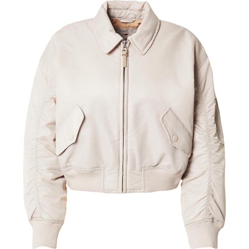 LEVIS  Přechodná bunda Bowie Cropped Bomber Jacket šedobéžová