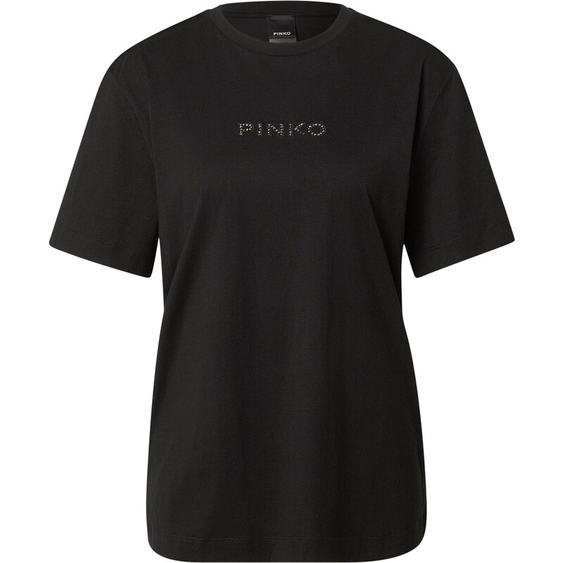 PINKO Tričko STREPITOSO černá / stříbrná