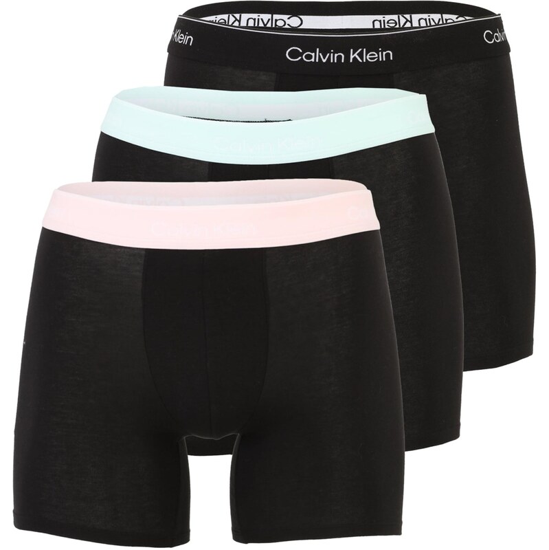Calvin Klein Boxerky pastelová modrá / pastelově růžová / černá
