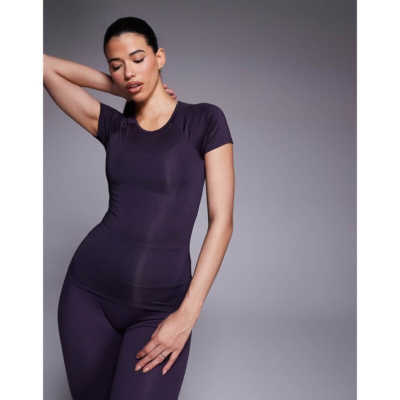 4505 Icon active quick dry slim fit t-shirt in blackberry-Purple 112653838