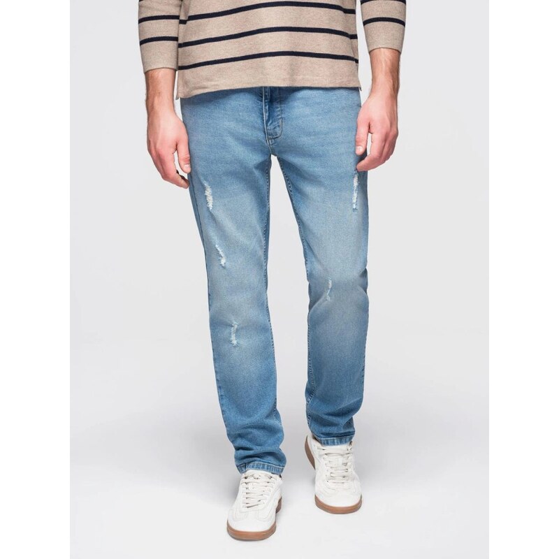 Ombre Clothing Atraktivní světle modré pánské džíny V1 PADP-0255