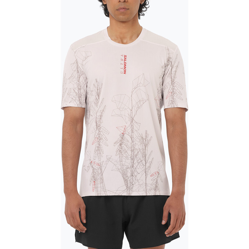Pánské běžecké tričko Salomon S/Lab Ultra Tee Aop lilac ash