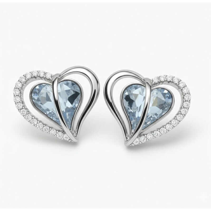 GRACE Silver Jewellery Stříbrné náušnice se Swarovski Crystals True 110813228