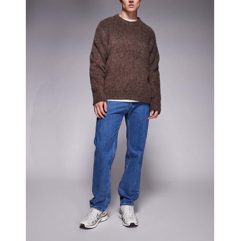 HUGO BLUE Jonah regular fit denim jeans in mid blue