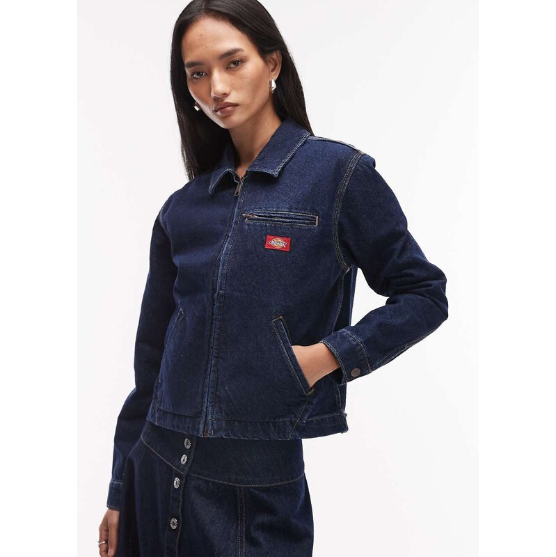 Dickies denim painter jacket in dark indigo-Blue