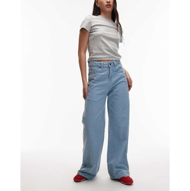 Dickies baggy wide leg jeans in light blue 112521986