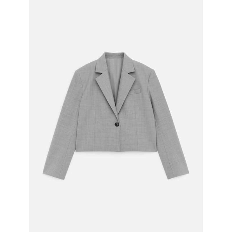 H&M - Zkrácené sako - šedá 112521596